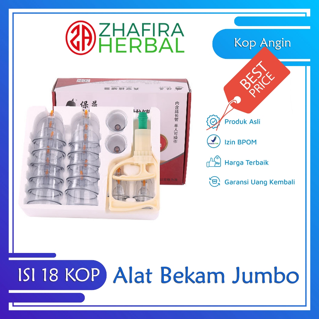 Kop Bekam isi 18 Tebal kuat / Kop Angin Bekam isi 18