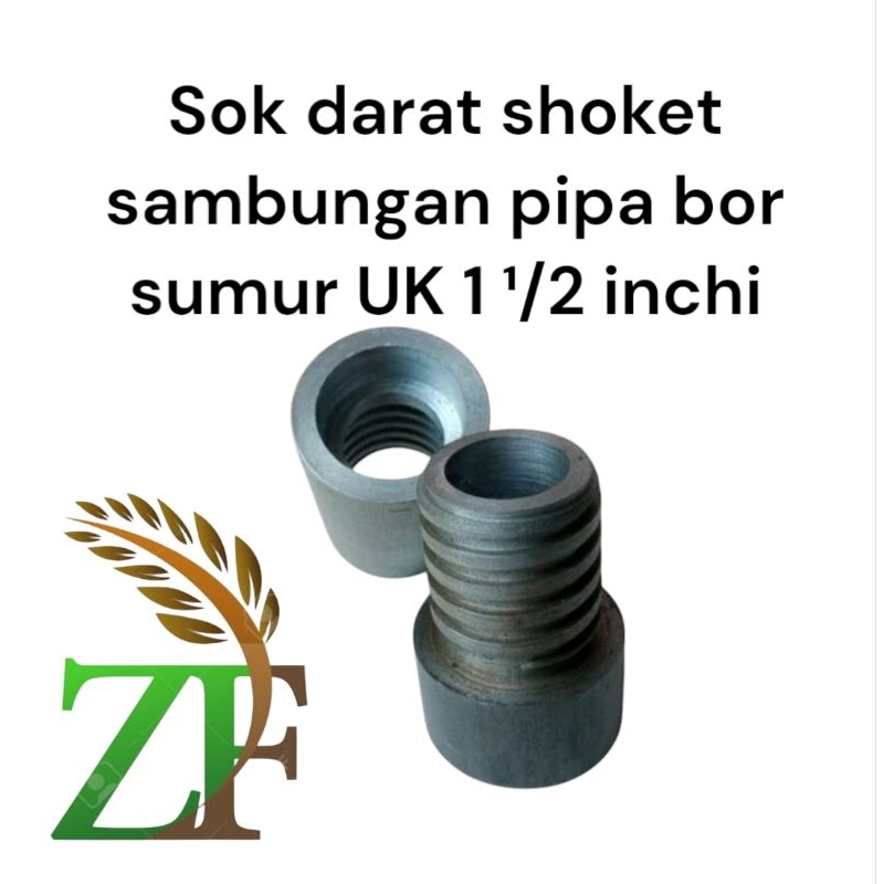 sok drat besi 1 1/2 inchi pengeboran sumur mesin sambungan pipa