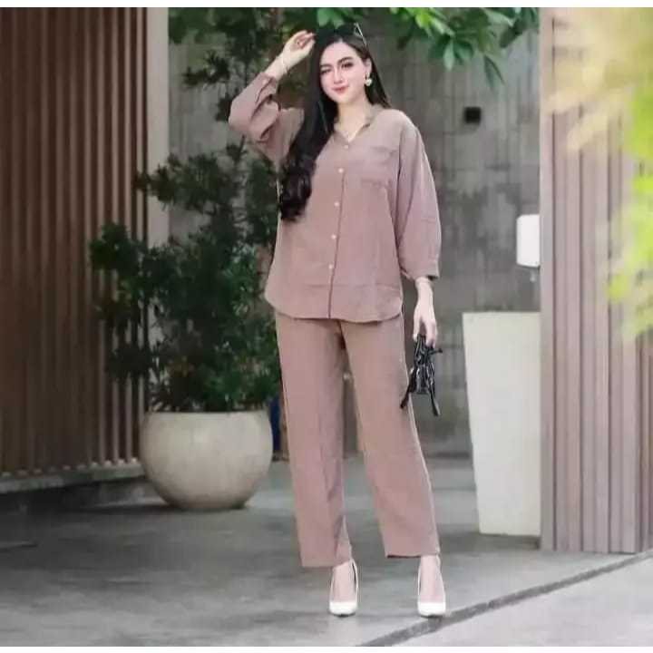 ONE SET DAILY OOTD PAJAMAS PIYAMA PAKAIAN TIDUR CELANA SETELAN SET CEL SATU KEMEJA