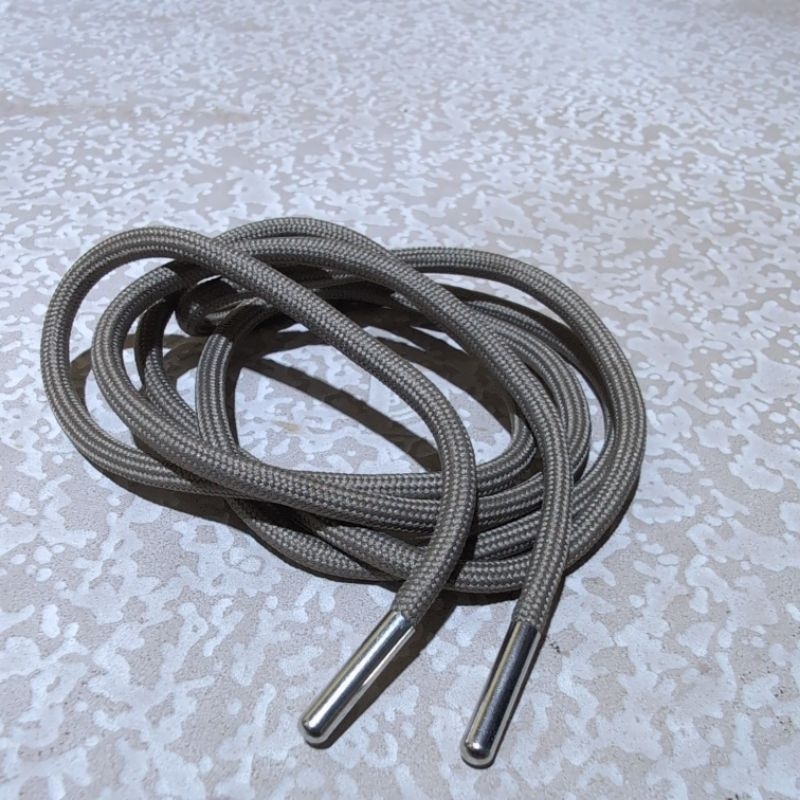 Tali sepatu bulat premium aglet kapsul warna coklat khaki