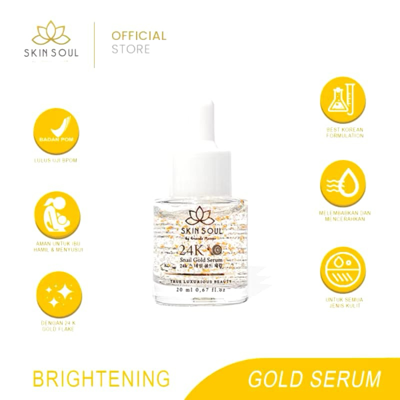 [WAJIB BACA DESKRIPSI] SKIN SOUL 24k SNAIL GOLD SERUM 20ml