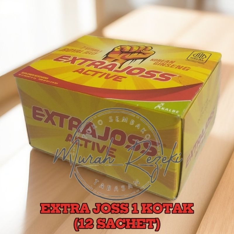 

EXTRA JOSS ACTIVE 1 Kotak (isi 12 pcs) / Minuman Serbuk Suplemen dengan Korean Ginseng & Royal Jelly