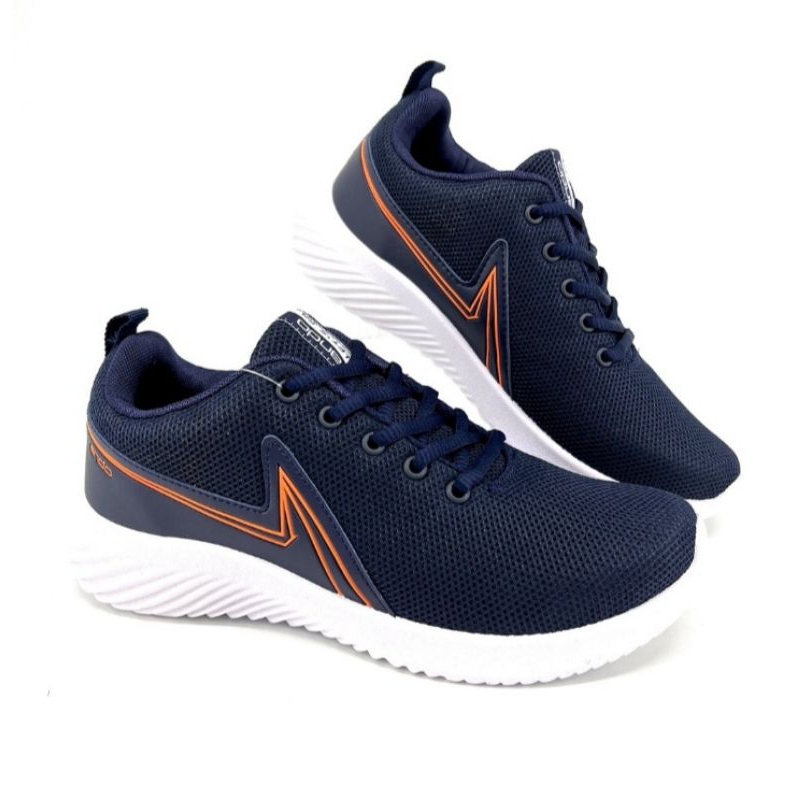 Ando Original BOAZ JT NAVY Sepatu Pria Kuliah Kerja Sport