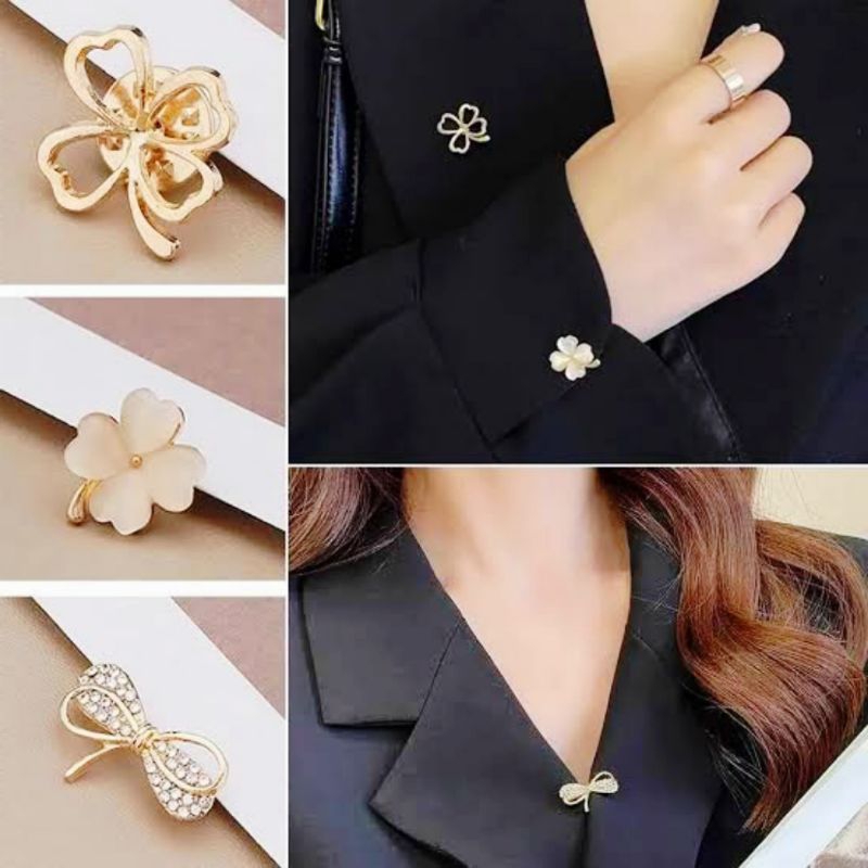 Bros Dagu Pin Hijab Dewasa Brooch Pin Anak Semat Hiasan Baju Kerudung