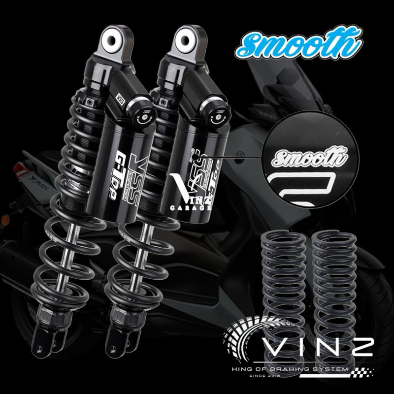 Shock Shockbreaker Yamaha Xmax G Top Smooth Black Edition Original YSS G Top Xmax Black New Design F