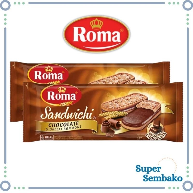 

SNACK BISKUIT COKELAT ROMA SANDWICHI CHOCOLATE BON BON