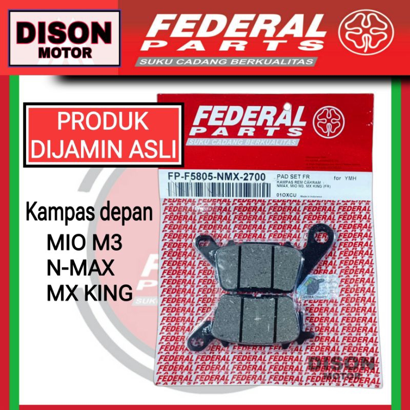 Dispad kampas rem depan mio m3 nmax mxking original federal