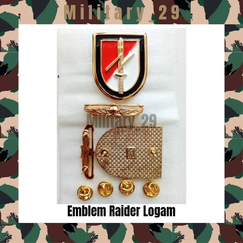 Emblem Raider Logam/TNI AD/Raider