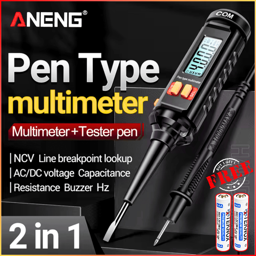 NO LIMIT ANENG Digital Multimeter Tespen Listrik Cek Kabel Putus Digital + Baterai AAA 2 Pcs A3010