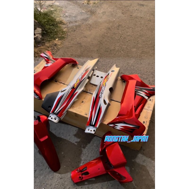 full set bodi halus fizr f1zr fiz r milenium merah maron silver cover body fizr f1zr milenium merah