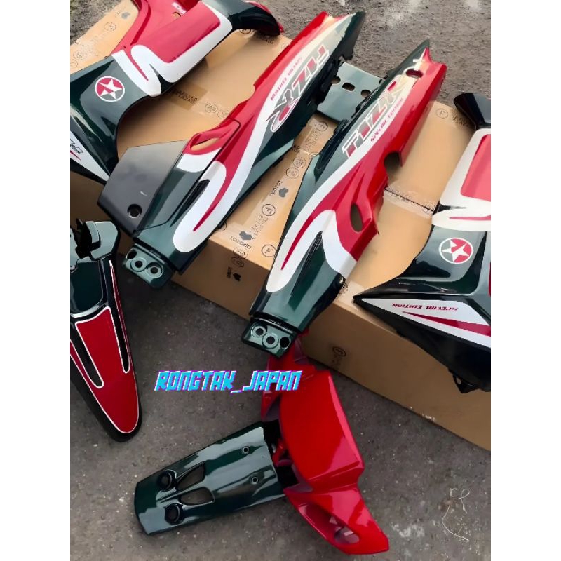 full set body halus fiz r f1zr fizr caltek hijau merah cover body fizr f1zr caltek hijau merah