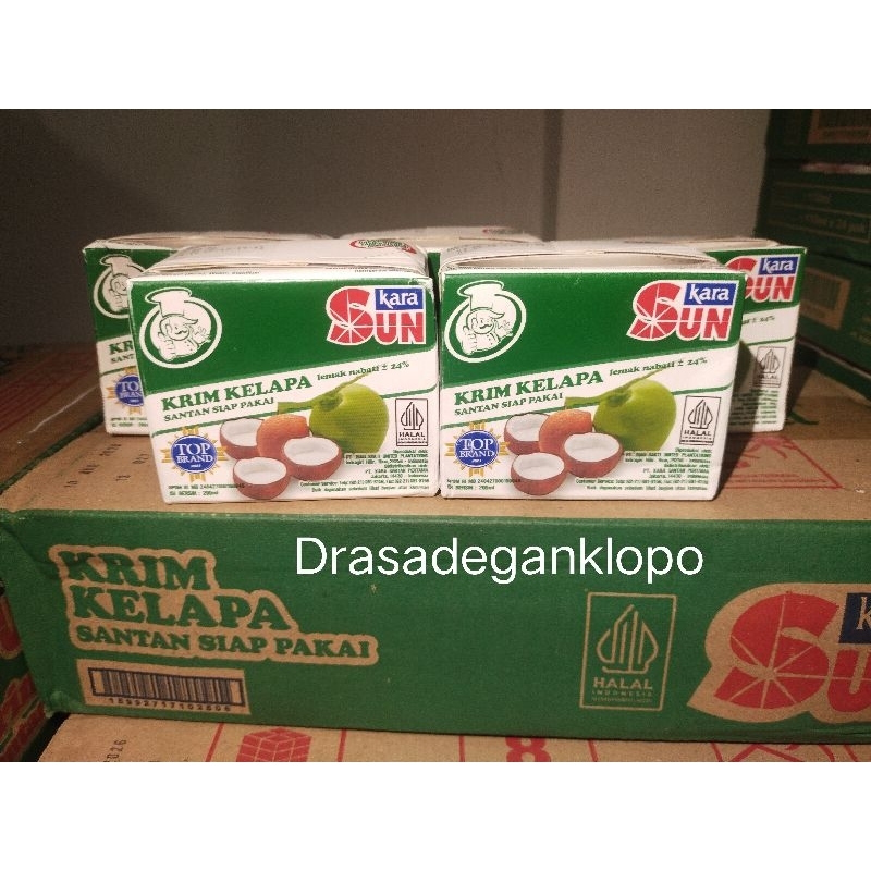 

Sun Kara Asli Santan Cair 200ml Paket 1 Dus isi 12 Box