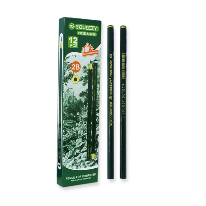 

1 LSN / 12 Pcs Pensil Squeezy PK2B-SQ200 2B ( Hijau )