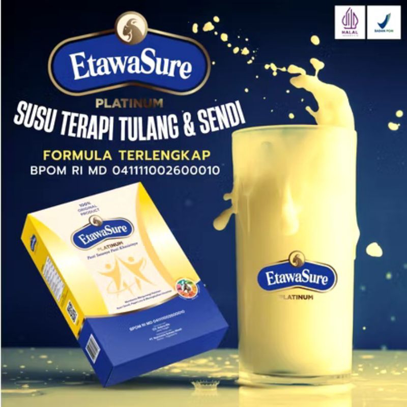 

ETAWASURE Platinum - Susu Kambing Bubuk plus Herbal 250 gram - Susu Etawa MERAPI