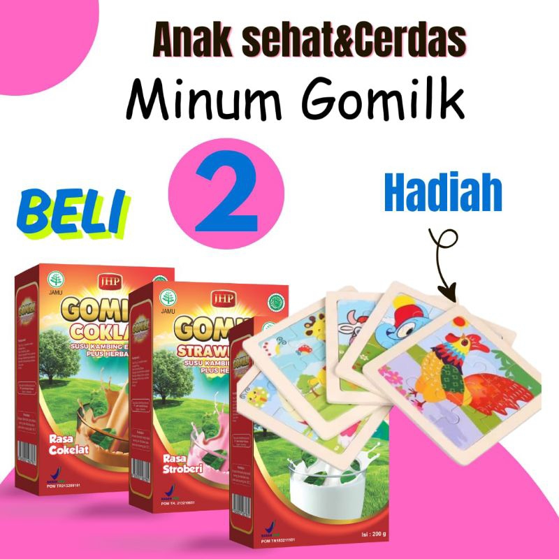 

[COD+GARANSI] GOMILK SUSU kambing etawa plus herbal mengkudu daun salam