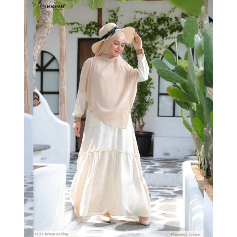 MichanHijab Baju Muslim Gamis Syari Keiko Dress