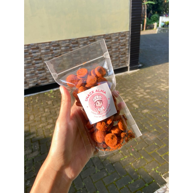 

Sosis Pedas Daun Jeruk by WarungSalma-Renyak-Gurih-Temen Ngemil-Cemilan-Makan Pedas-Nikmatan Ringan-Cemilan Ringan