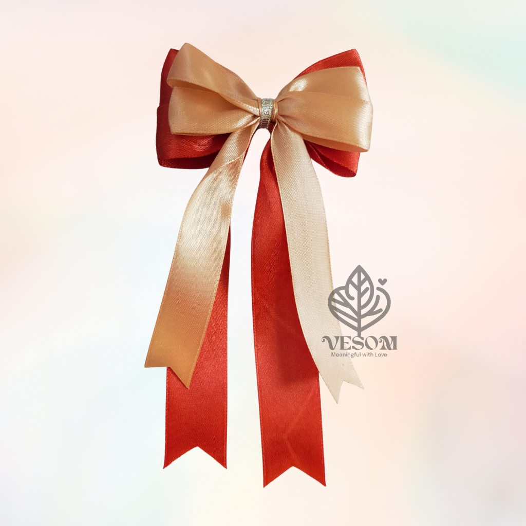 

Pita Satin Rangkap Dua Siap Pakai Untuk Hampers Souvenir Hias Seserahan Polos Murah Premium