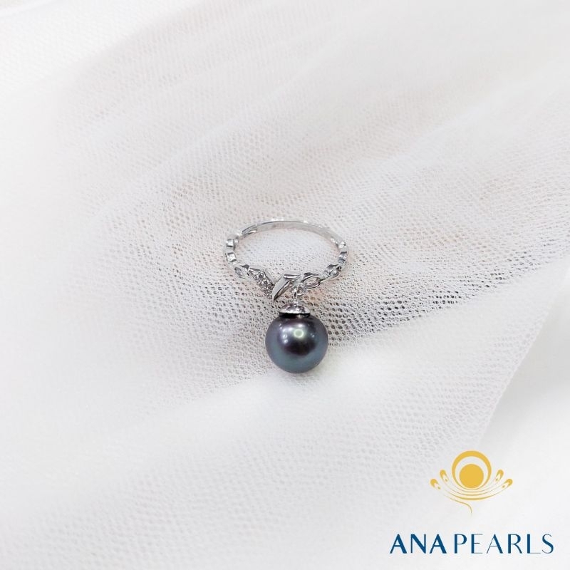 CINCIN EMAS 75%/18K | Mutiara air laut | asli Lombok