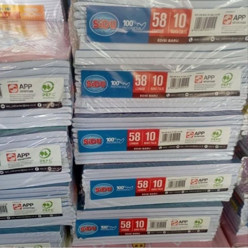 

BUKU TULIS SIDU 1pack ( 10pcs)