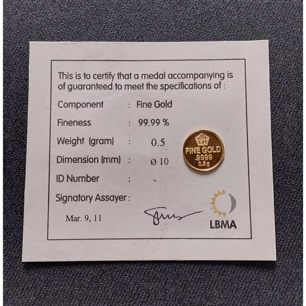 Logam Mulia Antam Bulat 0,5 gram (Very Rare)