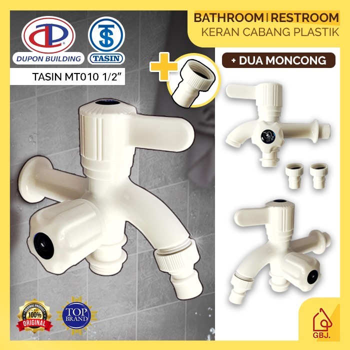 KERAN CABANG PLASTIK MURAH DUPON TASIN MT010 UJUNG SELANG / KRAN CABANG TEMBOK TAMAN / KERAN PLASTIK