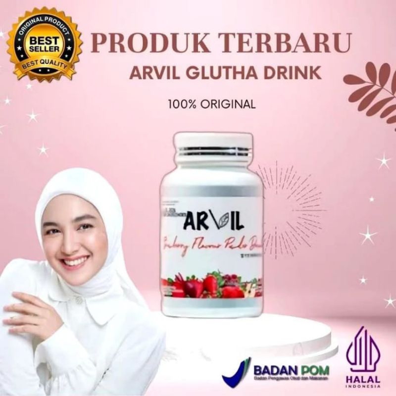 ARVIL GLUTA DRINK (GLUTA ARVIL) INFUS whitening halal aman BPOM