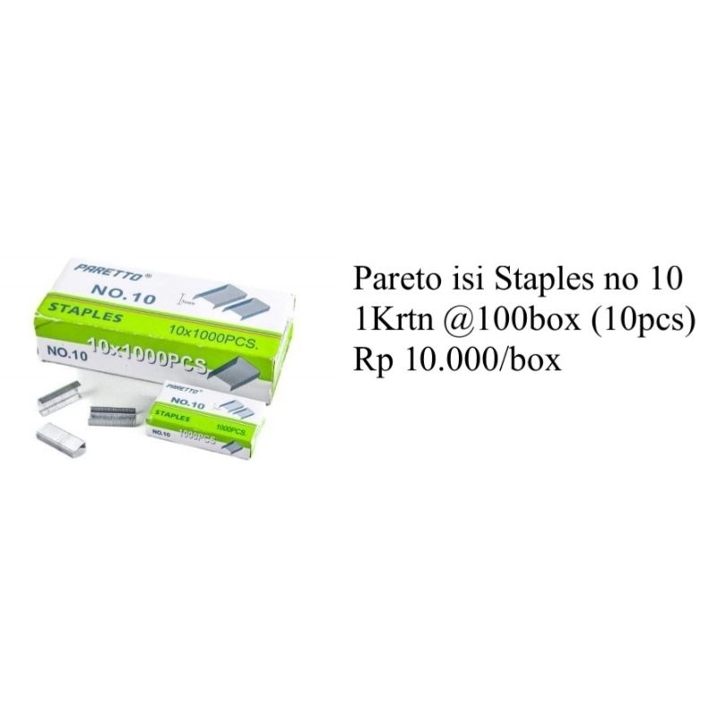 

ISI STAPLES PARETTO NO. 10 / 1BOX ISI 10PACK