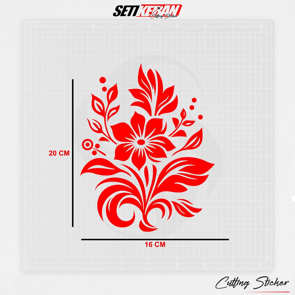 Cutting Stiker Flower Variasi Motor Mobil Sticker Bunga Cantik Universal LucuTimbul Keren Nyala Dasb