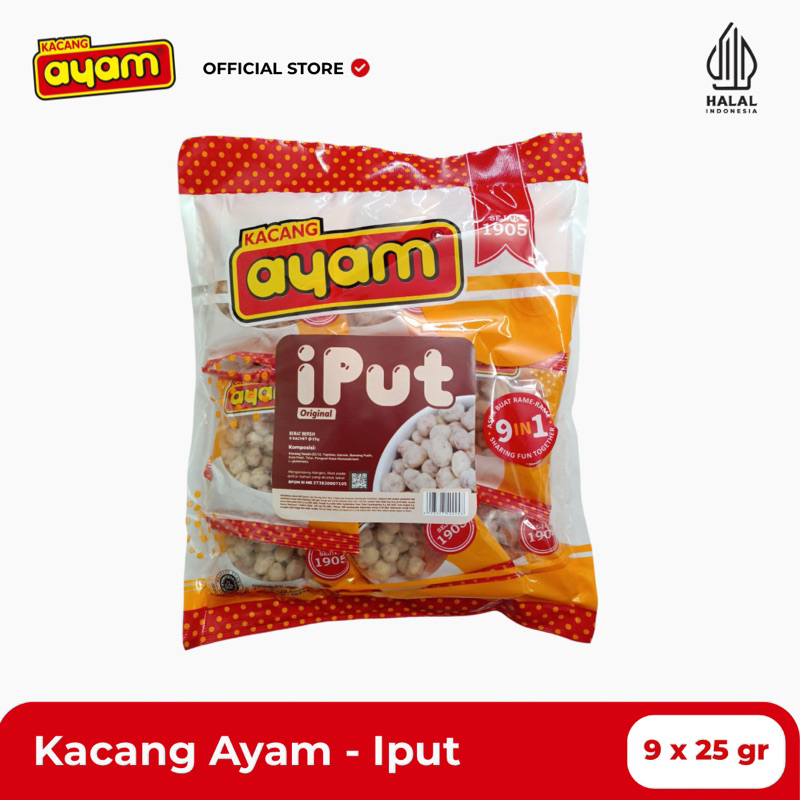 

Kacang Ayam Iput Share Packs (9 in 1) 225gr