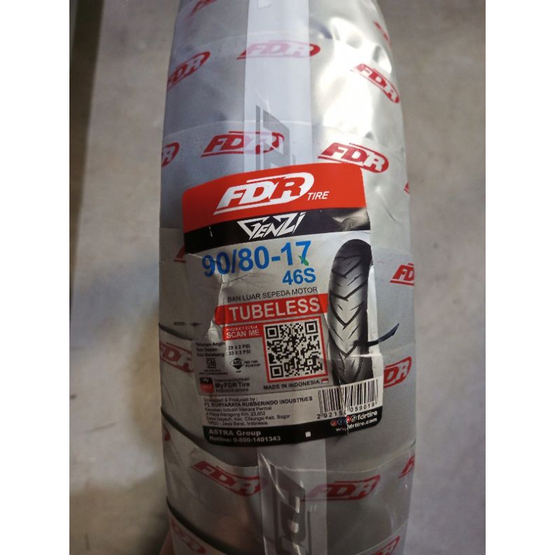 BAN LUAR FDR 90/80-17 GENZI TUBELESS