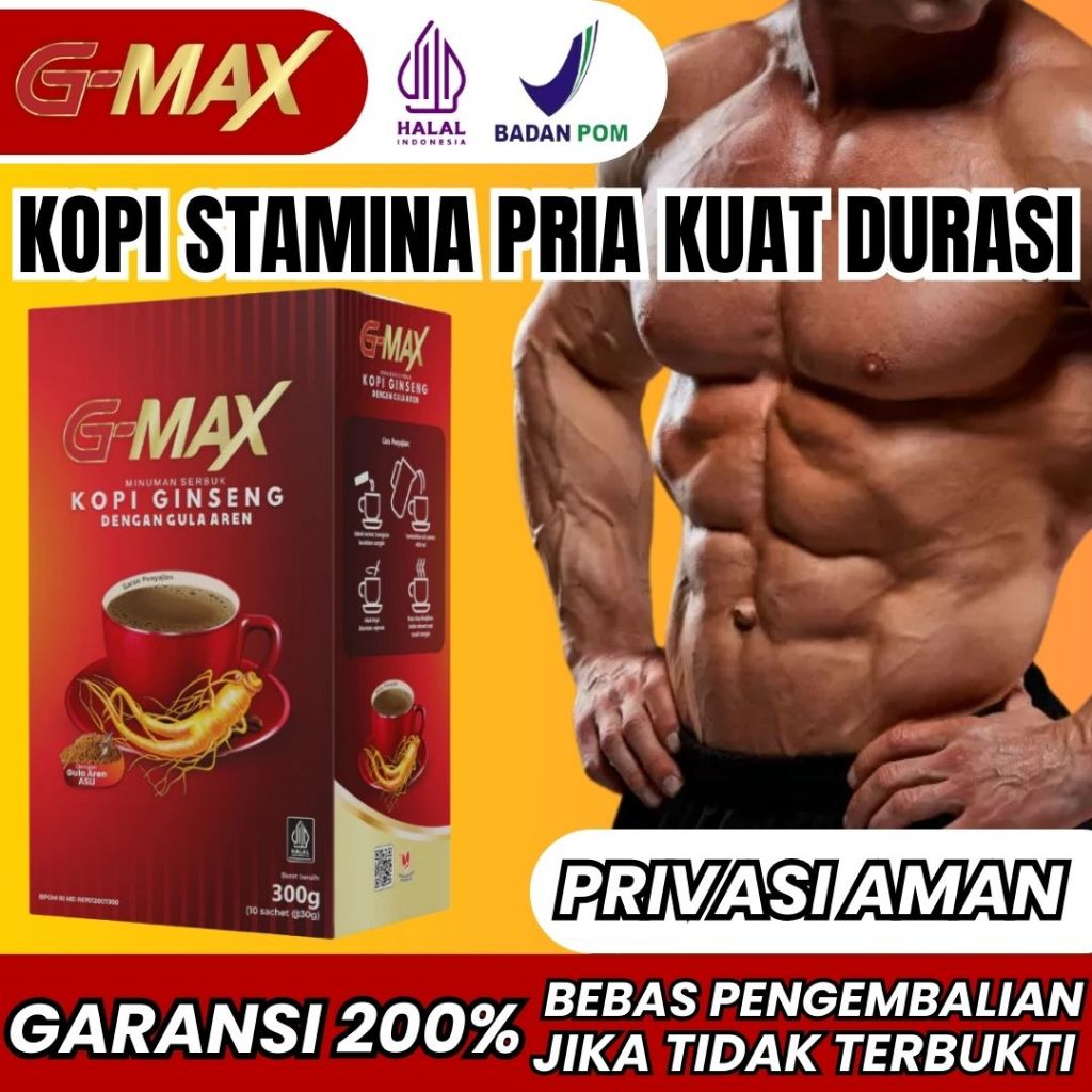

KOPI GMAX Kopi Gingseng Kopi Penambah Stamina Pria Tahan Lebihlama Origanal BPOM - Kopi Bubuk Siap Seduh Terbaik