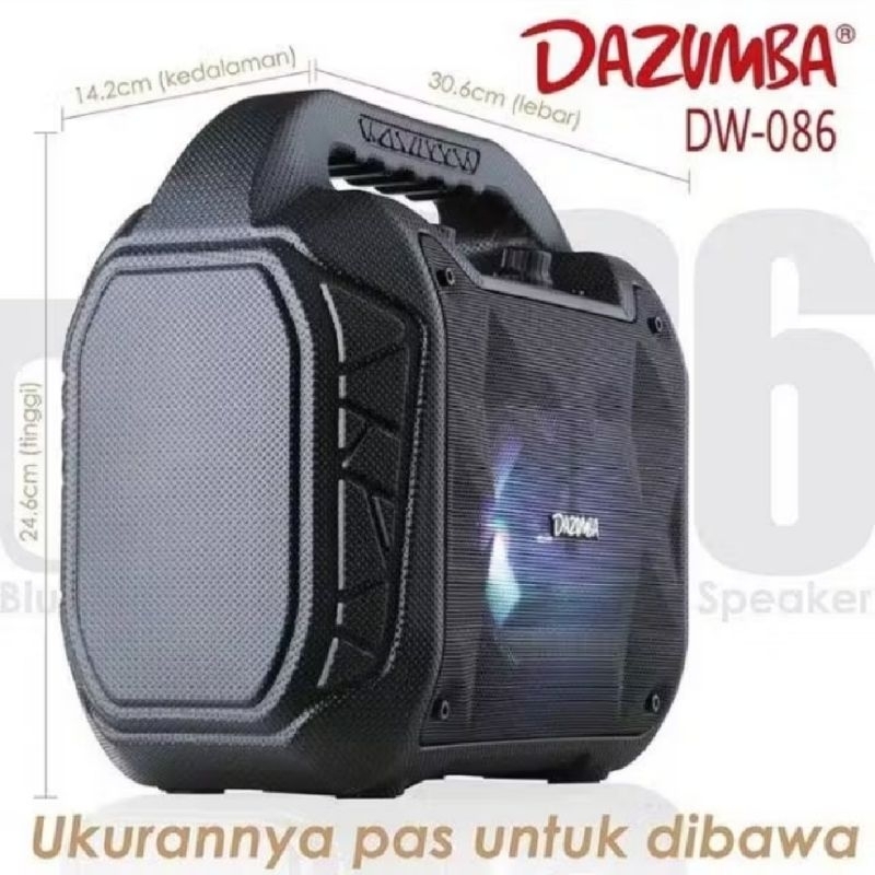dazumba dw 086 speaker aktif portable bluetooth karaoke speaker angkat dazumba dw086