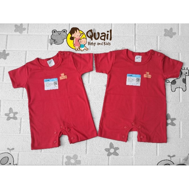 Arella Baju Bayi Kodok Merah (Romper Baby) Usia 0-3 Bulan