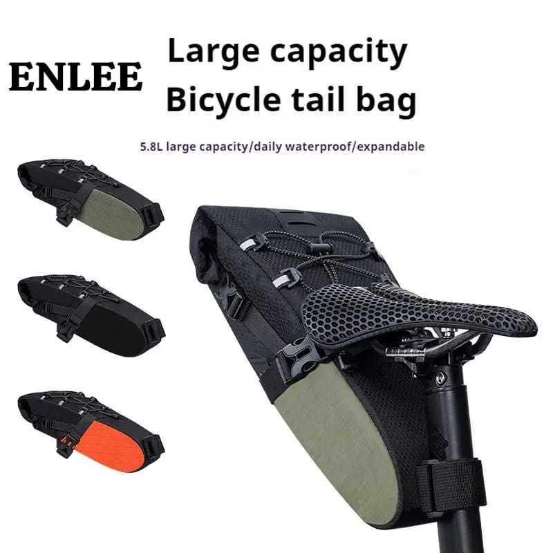 Enlee Tas Saddle Sadel Bag Sepeda Gravel Touring Turing 5,8 Liter Belakang Federal