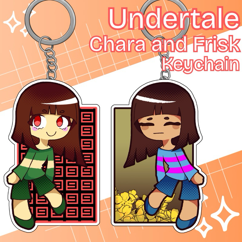 Fanmerch acrylic keychain undertale (frisk chara)