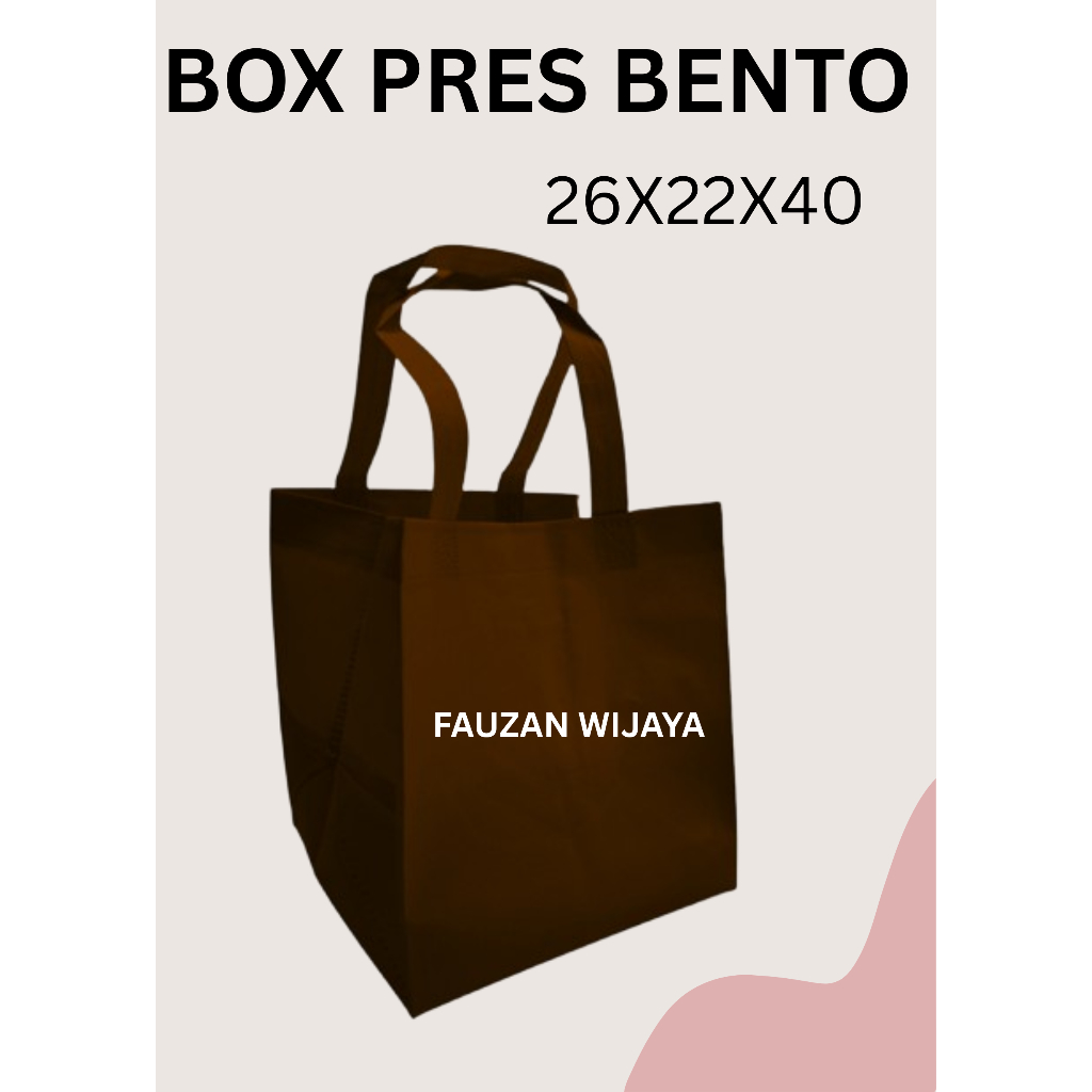 

Goodiebag tas kain box bento press uk 26x22x40 [22x22] isi 12pcs