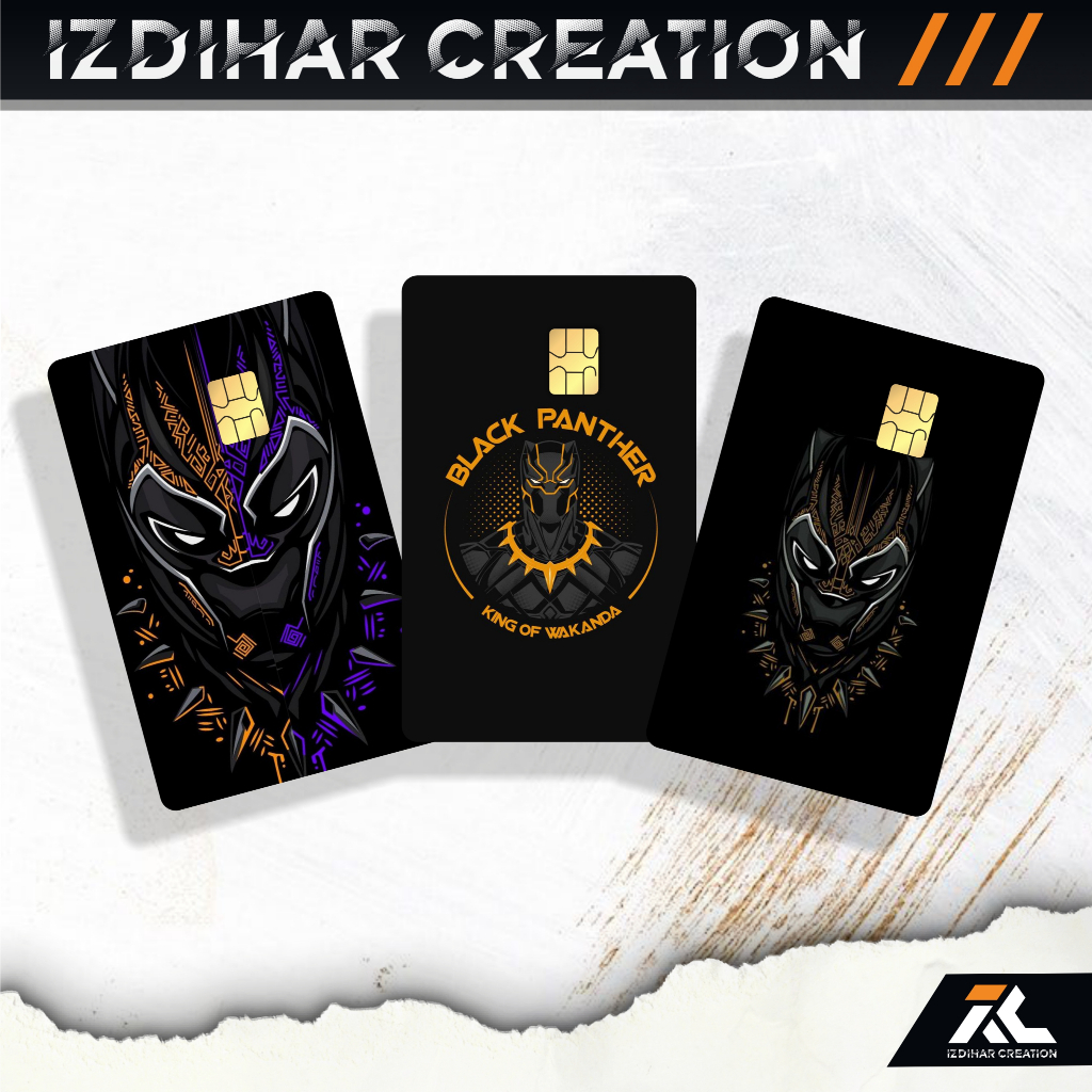 

STIKER KARTU MARVEL Black Panther King Of Wakanda Skincard Garskin Stiker Pelindung Kartu