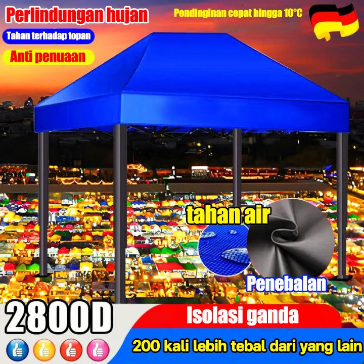 READY Pengiriman Cepat Tenda Lipat 2x2 2x3 3x3 Tenda Bazar 1300D Tenda Jualan Tenda Bazar
