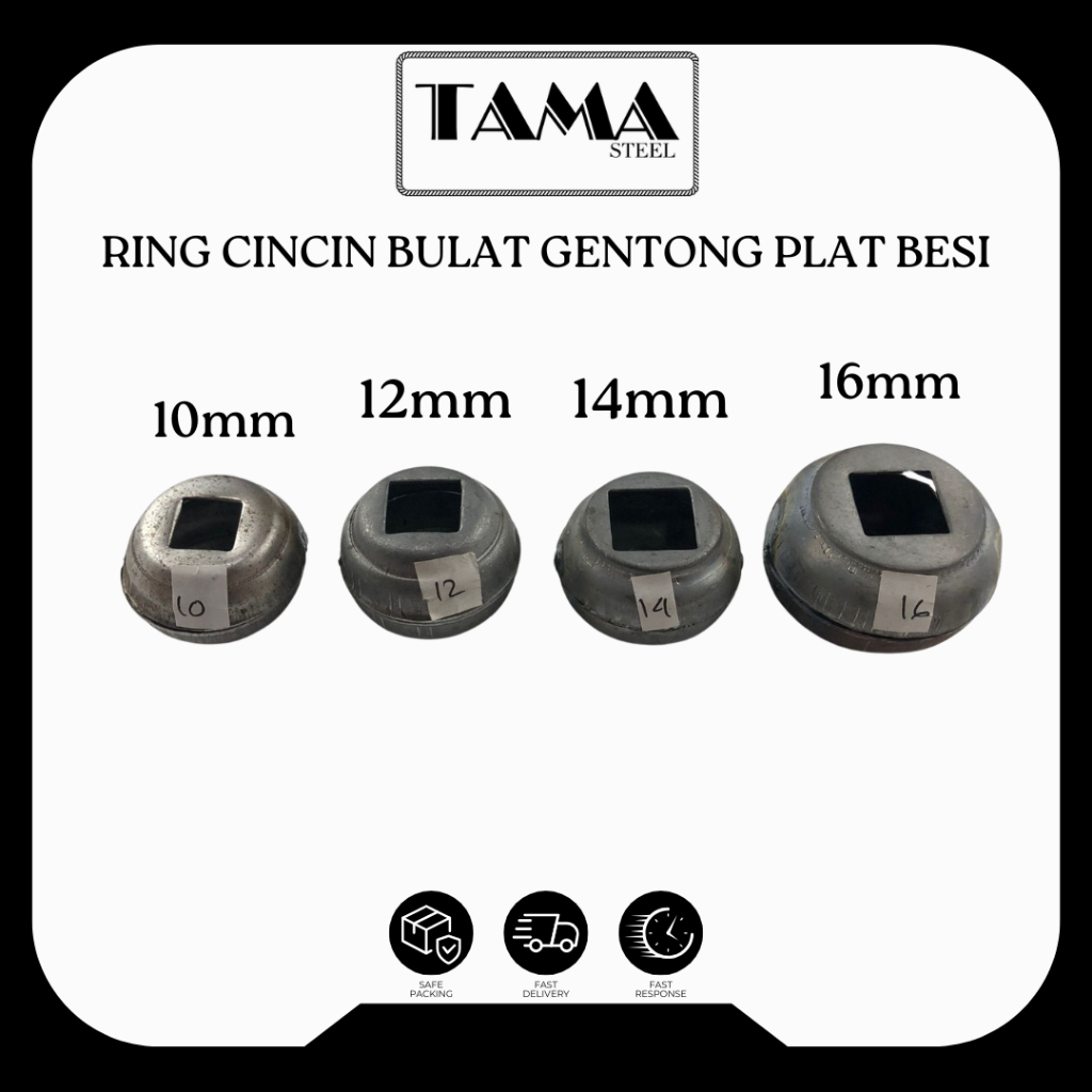 RING CINCIN BULAT GENTONG 10mm, 12mm, 14mm, 16mm | Ring Besi Ring Cincin Ring Gentong Ornamen Pagar 