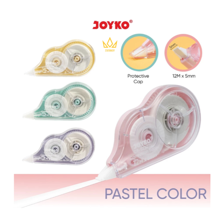 

Pita Koreksi Correction Tape Joyko CT-522-PTL Pastel Color (1 PCS)