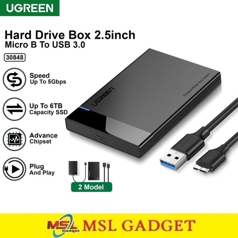 UGREEN Enclosure Casing Case Hardisk HDD SSD 2.5 SATA USB 3.0