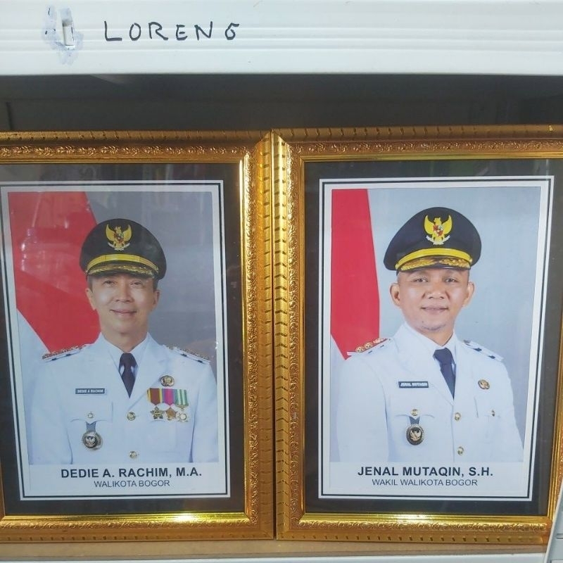 Bingkai Foto Walikota dan Wakil Walikota Bogor