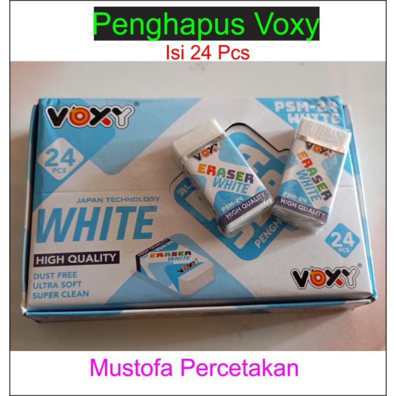 

Penghapus Voxy - Isi 24 Pcs | Eraser White High Quality