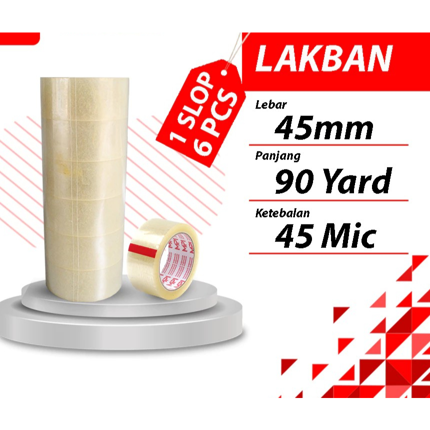 

PGATK-LAKBAN BENING MPI 45MM X 90 YARD 1 SLOP 6PCS. MERK MPI