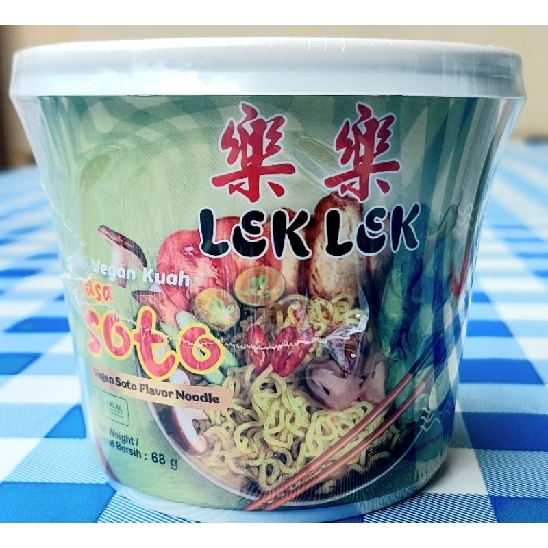 

MI INSTAN CUP VEGAN RASA SOTO, 68g, LEK LEK