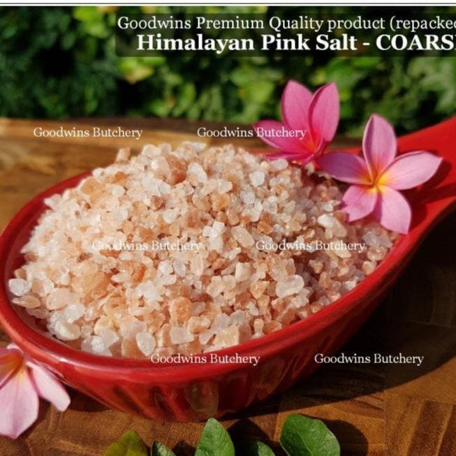 

Garam salt HIMALAYAN PINK SALT COARSE ziplock standing pouch 1kg, 500g dan 250g