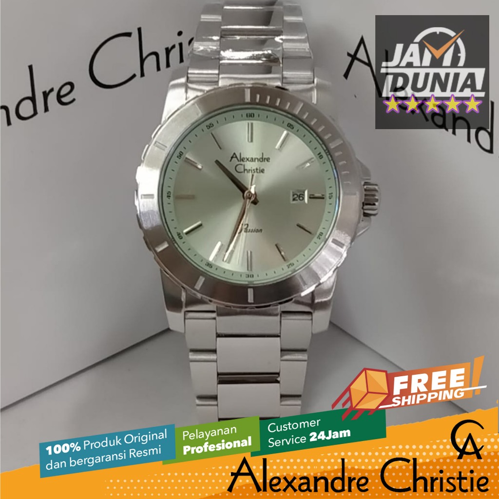 JAM TANGAN WANITA ALEXANDRE CHRISTIE ANALOG ORIGINAL SILVER 6141 AC 6141 AC6141 ACF6141 CT B087