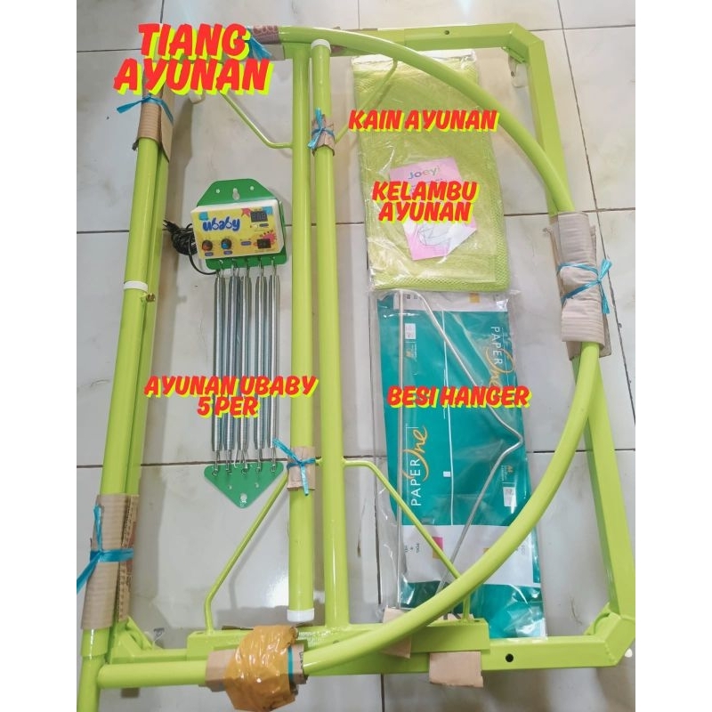 Sepaket Ayunan Listrik, kain ayunan dan Tiang Ayunan