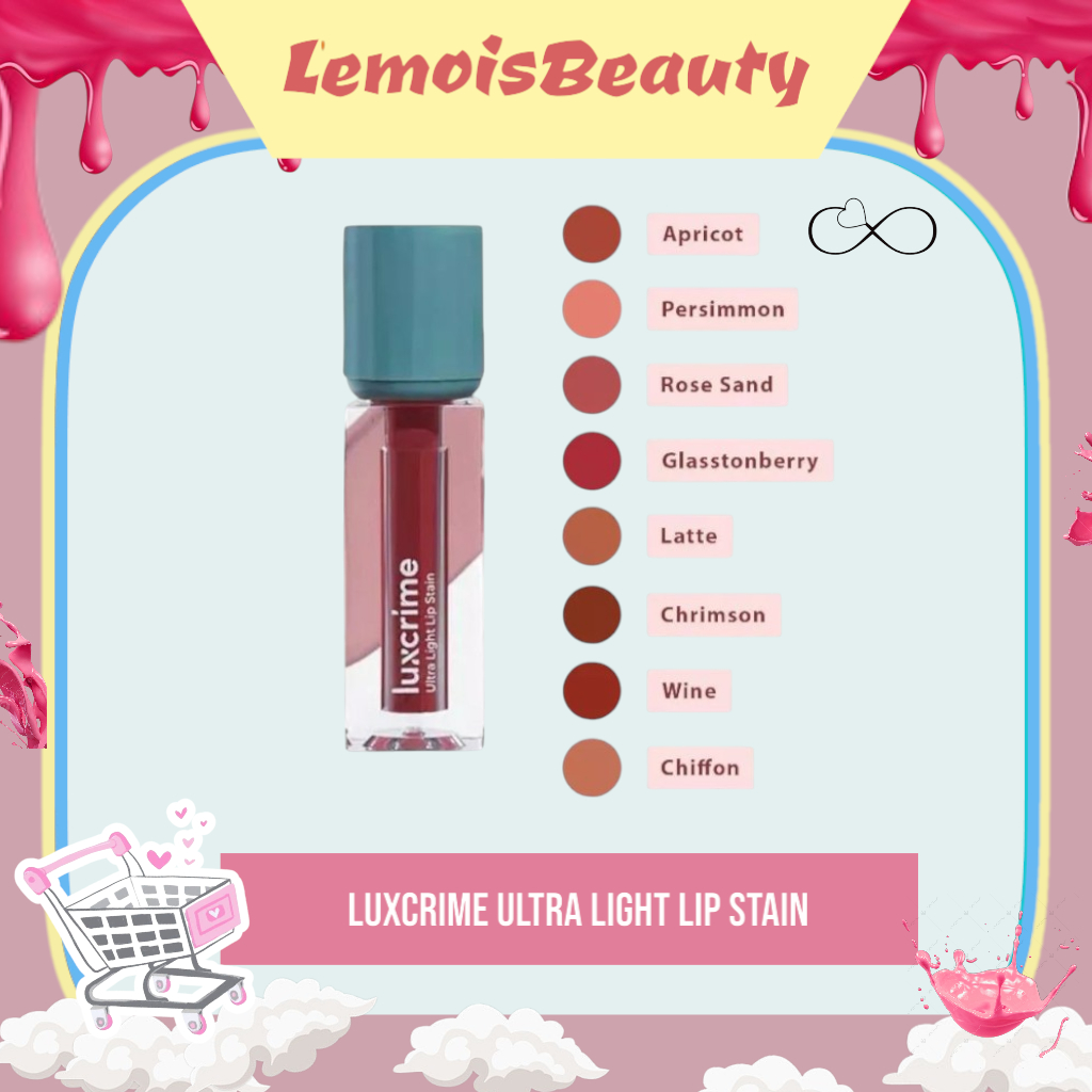 LemoisBeauty -  Luxcrime Ultra Light Lip Stain | Lip Velevet | Liptint Waterproof Oil